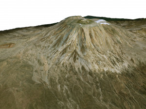 Mount Kilimanjaro Volcano Tanzania Terrain 3D 모델