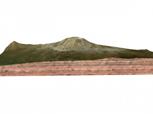 Mount Kilimanjaro Volcano Tanzania Terrain 3D 모델