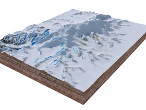 Mount Logan Mountain Canada Terrain Modelo 3D