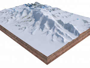 Mount Logan Mountain Canada Terrain Modelo 3D