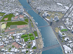 Cairo Egypt city 130km 3D Model