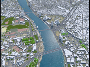 Cairo Egypt city 130km 3D Model