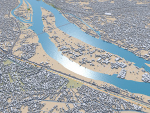 Cairo Egypt city 130km 3D Model