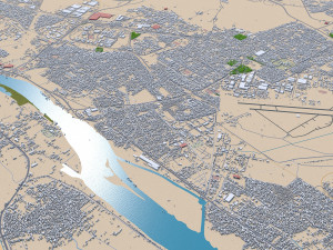 Cairo Egypt city 130km 3D Model