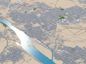 Cairo Egypt city 130km 3D Model