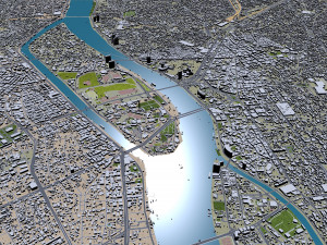 Cairo Egypt city 130km 3D Model