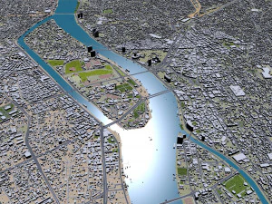 Cairo Egypt city 130km 3D Model