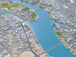 Cairo Egypt city 130km 3D Model