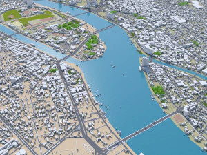 Cairo Egypt city 130km 3D Model