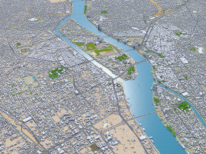 Cairo Egypt city 130km 3D Model