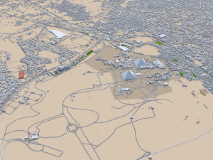 Cairo Egypt city 130km 3D Model