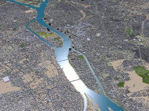 Cairo Egypt city 130km 3D Model