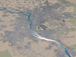 Cairo Egypt city 130km 3D Model