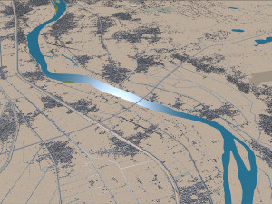 Cairo Egypt city 130km 3D Model