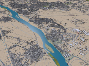Cairo Egypt city 130km 3D Model