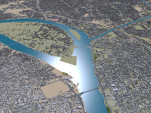 Cairo Egypt city 130km 3D Model