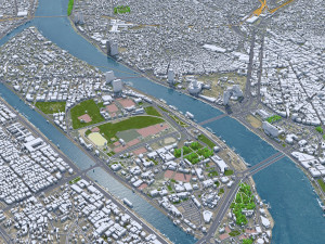 Cairo Egypt city 130km 3D Model