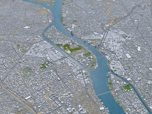 Cairo Egypt city 130km 3D Model