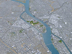 Cairo Egypt city 130km 3D Model