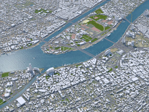 Cairo Egypt city 130km 3D Model