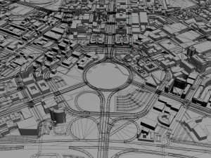 Canberra city Australia 50km 3D Model