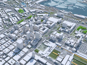 Cape Town city South Africa 3D Model