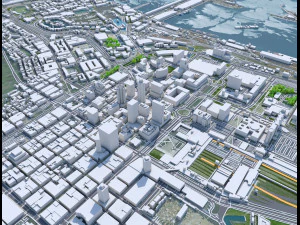 Cape Town city South Africa 3D Model