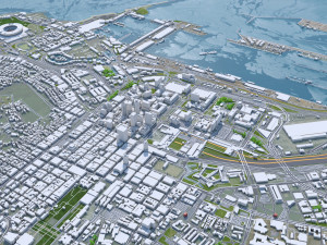 Cape Town city South Africa 3D मॉडल