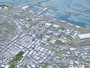 Cape Town city South Africa 3D Model