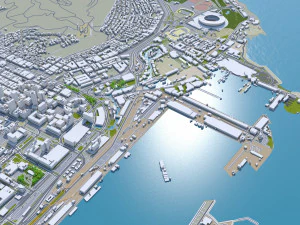 Cape Town city South Africa 3D Model
