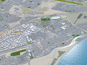 Cape Town city South Africa 3D मॉडल