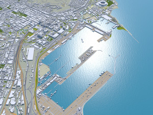 Cape Town city South Africa 3D मॉडल