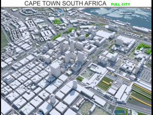 Cape Town city South Africa 3D Model