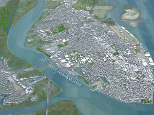 Charleston city South Carolina USA 3D Model