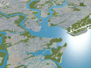 Charleston city South Carolina USA 3D Model