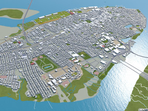 Charleston city South Carolina USA 3D मॉडल