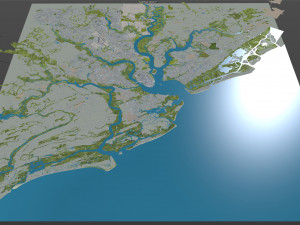 Charleston city South Carolina USA 3D मॉडल