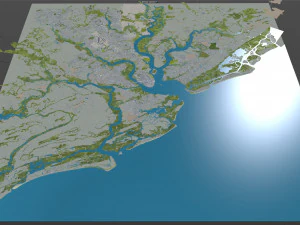 Charleston city South Carolina USA 3D Model