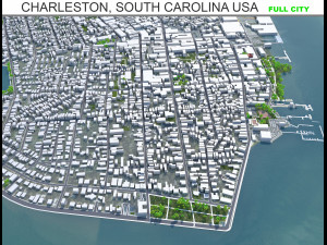 Charleston city South Carolina USA 3D Модель