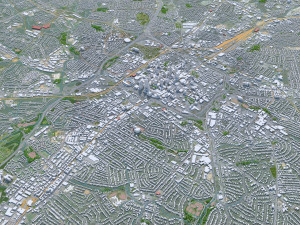 Charlotte city NC USA 50km Model 3D
