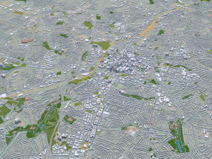 Charlotte city NC USA 50km Model 3D