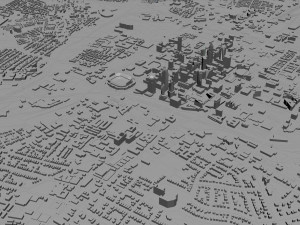 Charlotte city NC USA 50km Model 3D