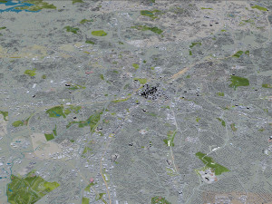 Charlotte city NC USA 50km Model 3D
