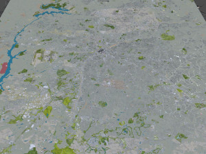 Charlotte city NC USA 50km Model 3D