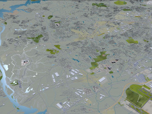 Charlotte city NC USA 50km Model 3D