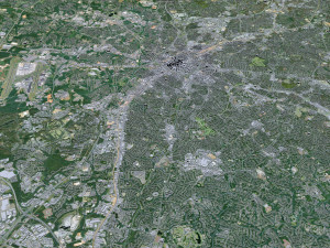 Charlotte city NC USA 50km Model 3D