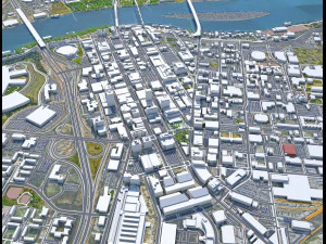 Chattanooga Tennessee city USA 3D Model