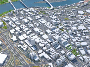 Chattanooga Tennessee city USA 3D Model