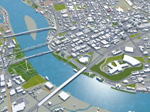 Chattanooga Tennessee city USA 3D Model