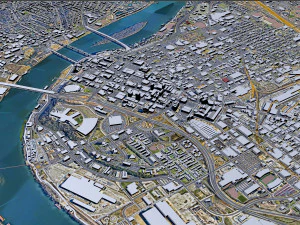 Chattanooga Tennessee city USA 3D Model